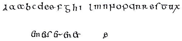 Alphabet of the third scribe (Mark)
