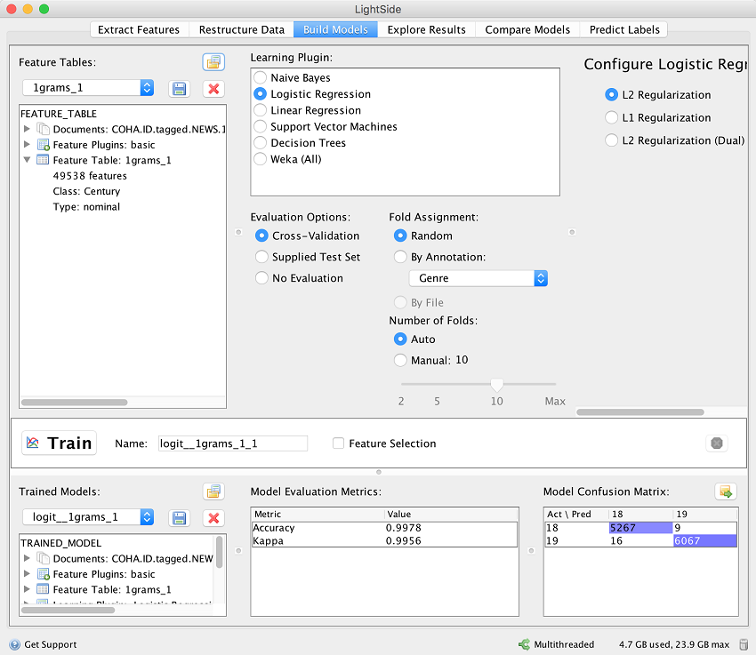 Figure 8. For building models, users can choose between many state-of-the-art machine learning approaches.
